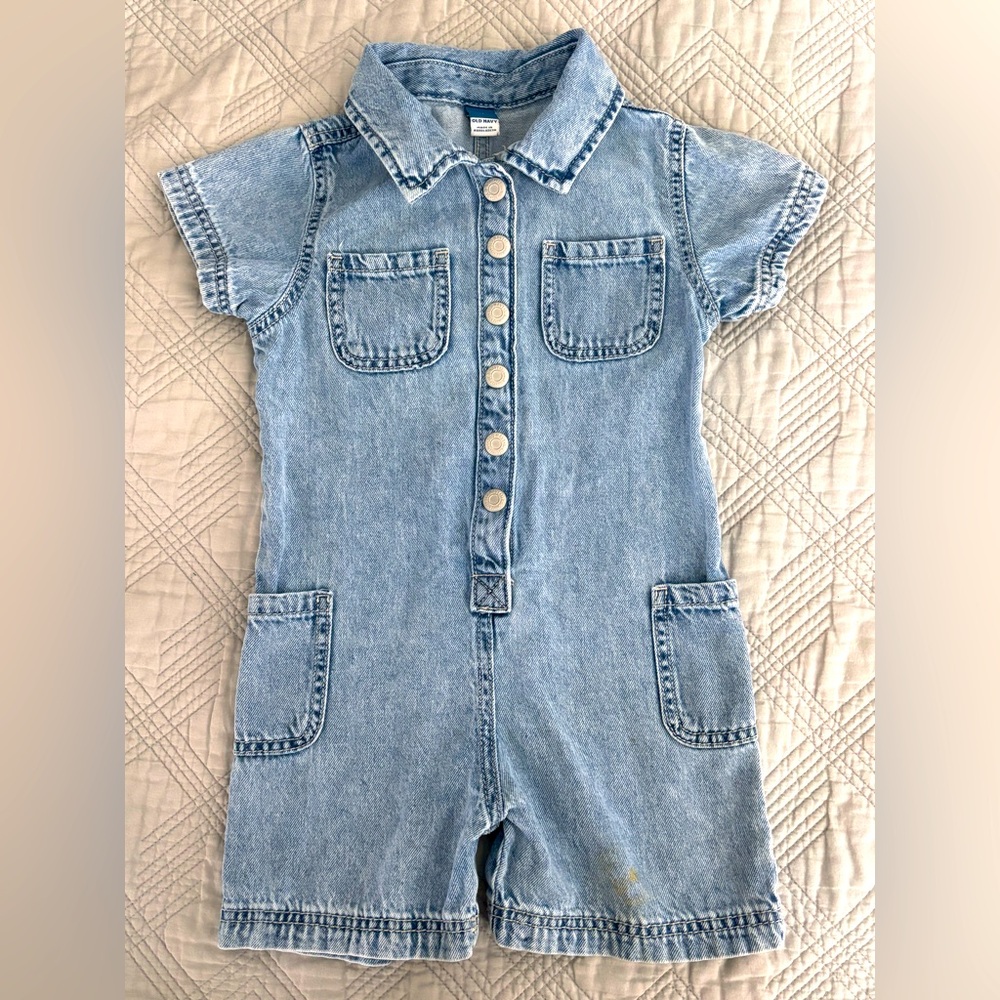 Old Navy Light Blue Kids Denim Romper